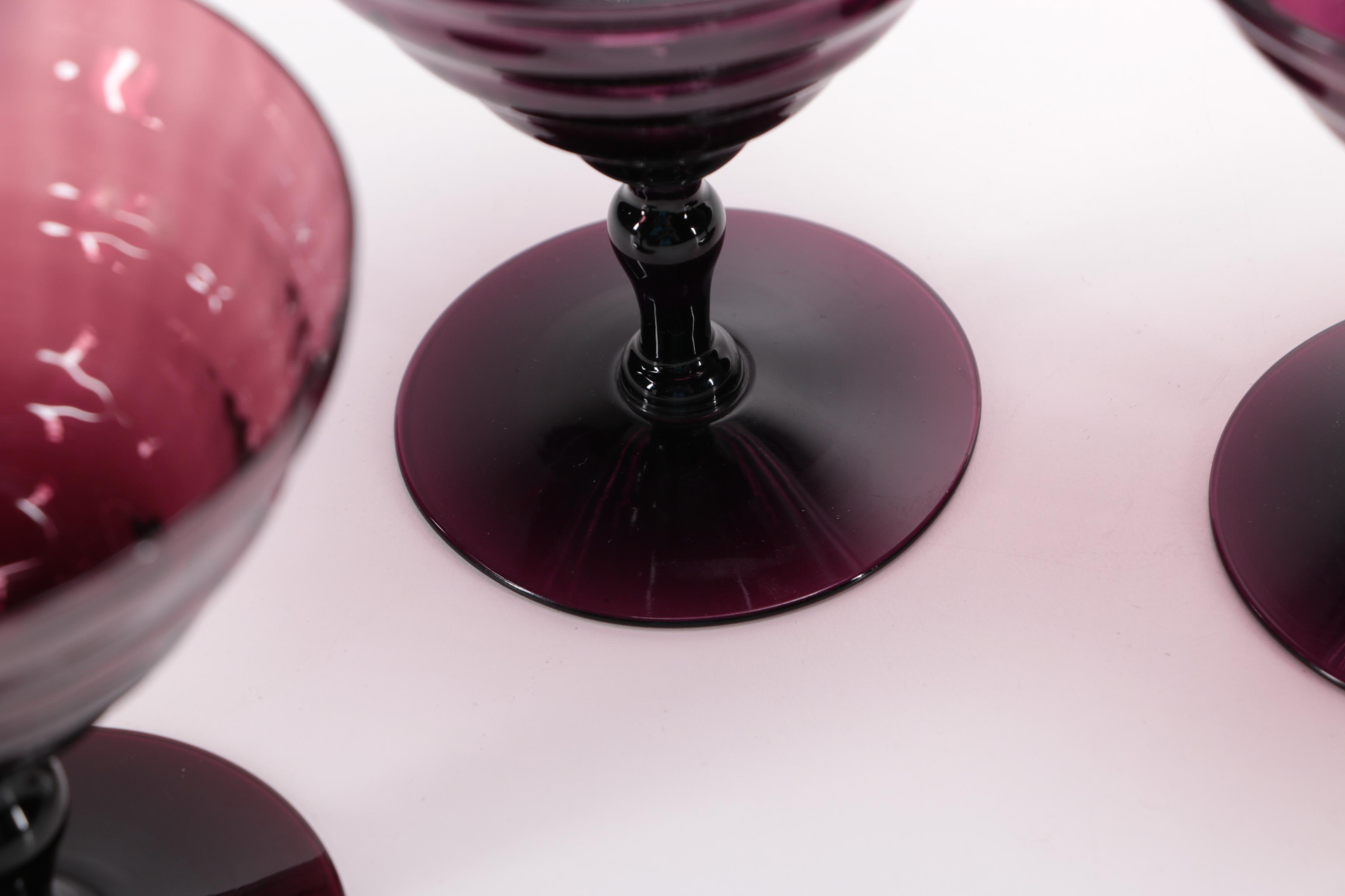 Amethyst Glass Stemware