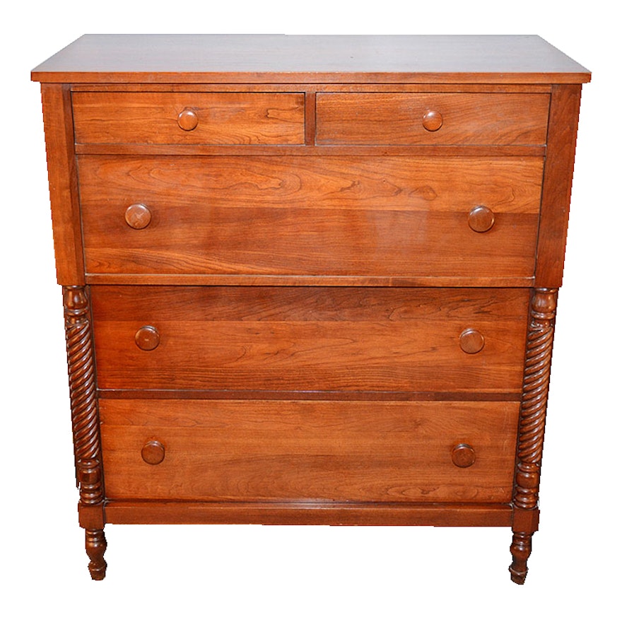 Sheraton Style Cherry Chest of Drawers