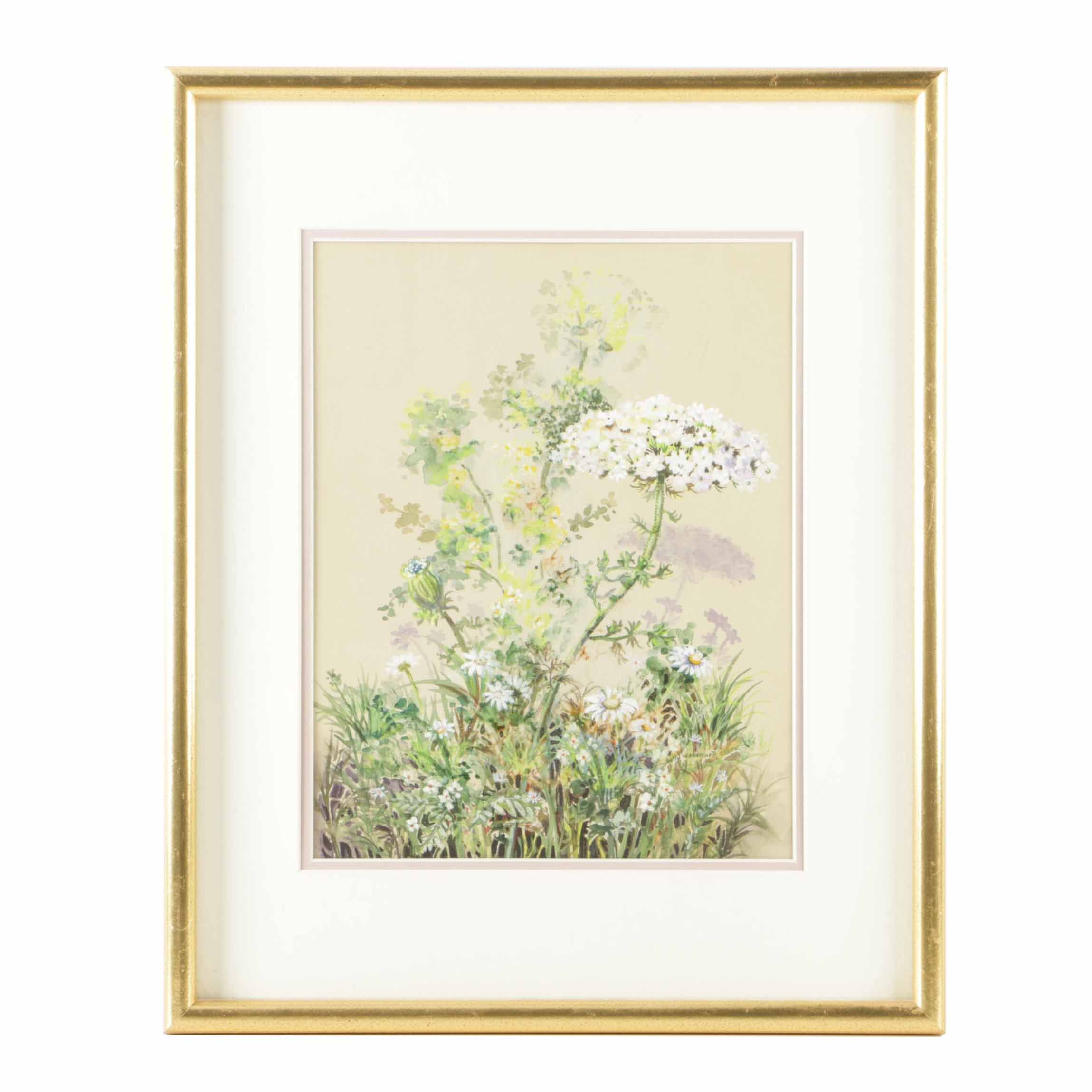 Betty Woodworth Clark Gouache on Paper "The Queen"