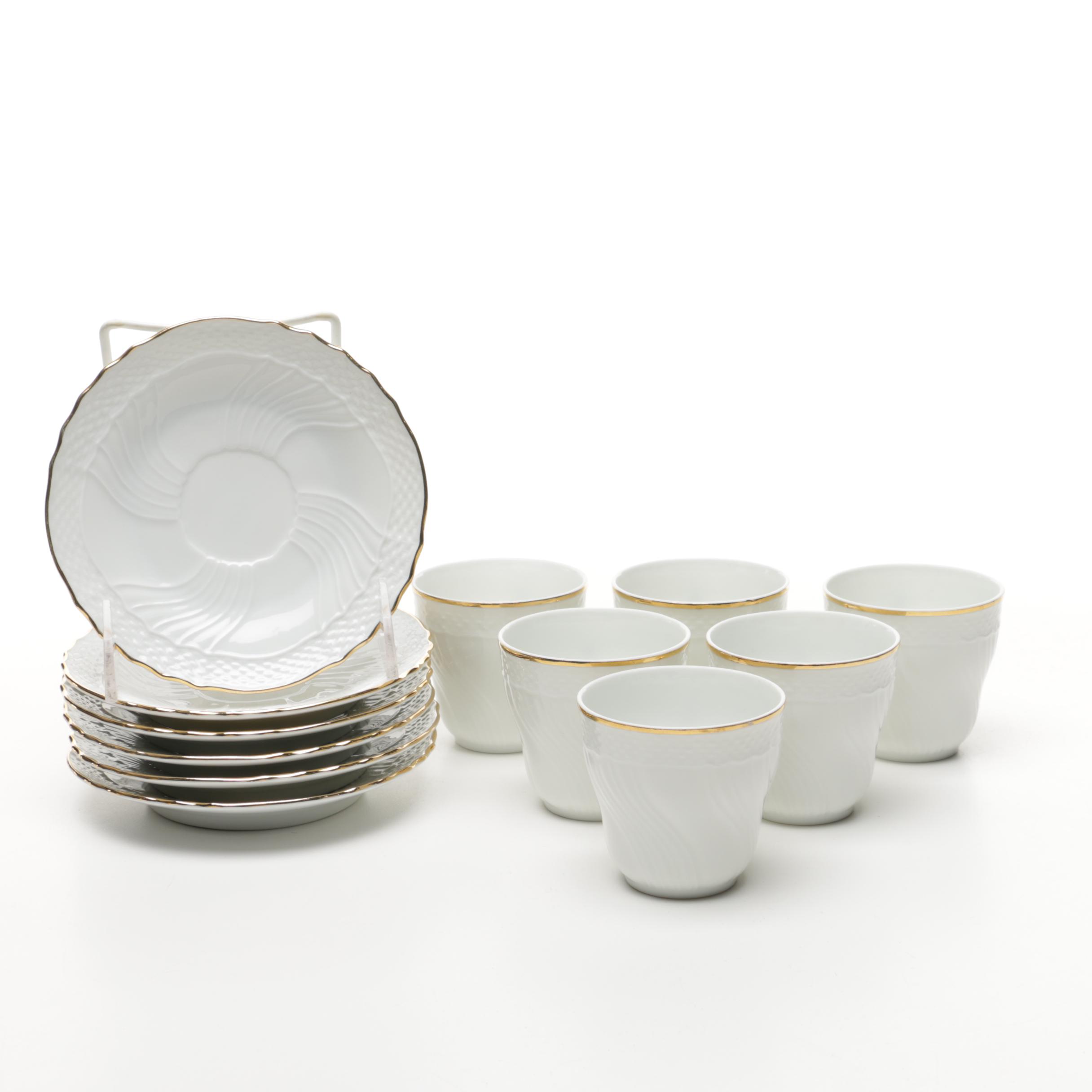 Richard Ginori Porcelain Coffee and Saucers