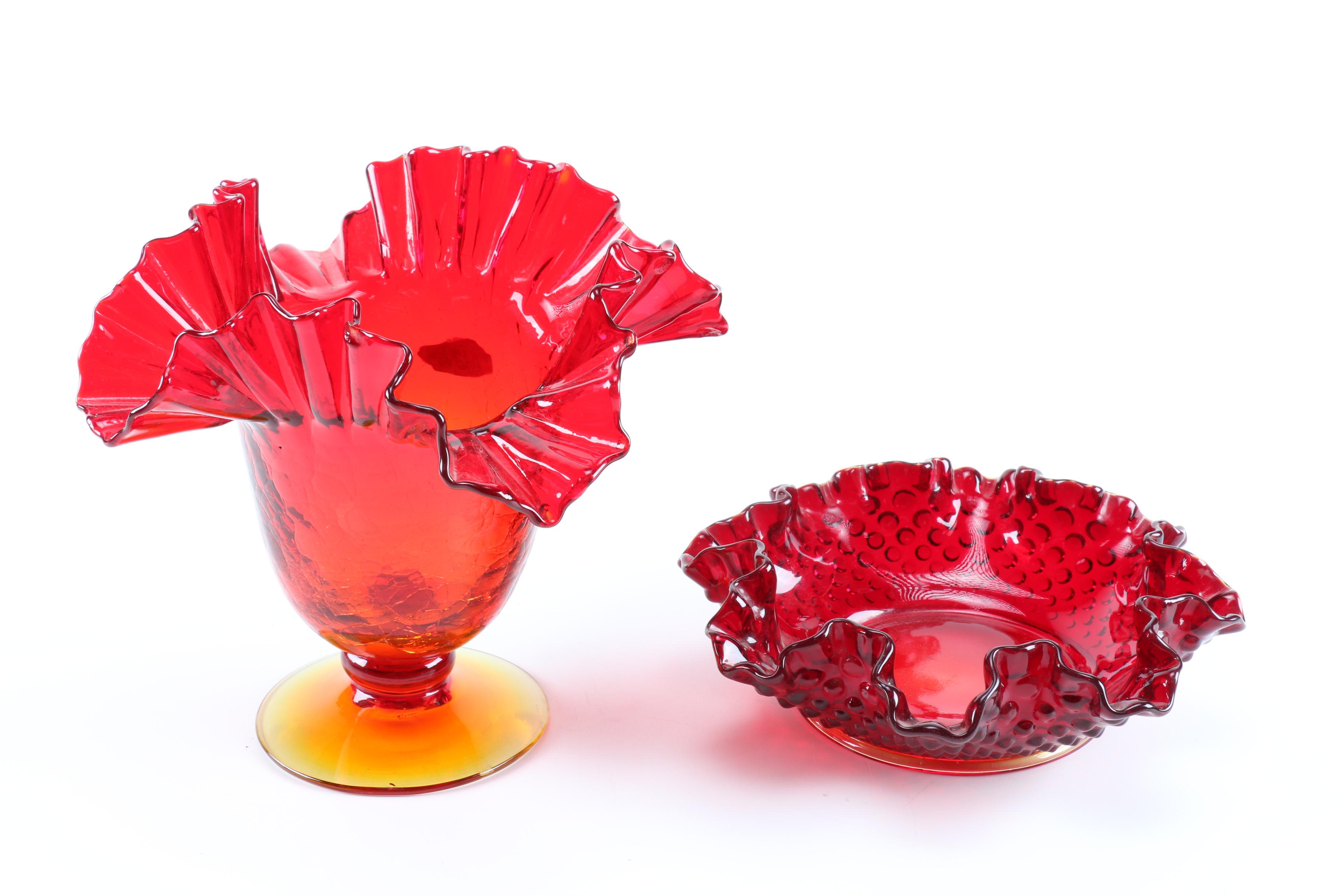 Art Glass Vessels Featuring Blenko