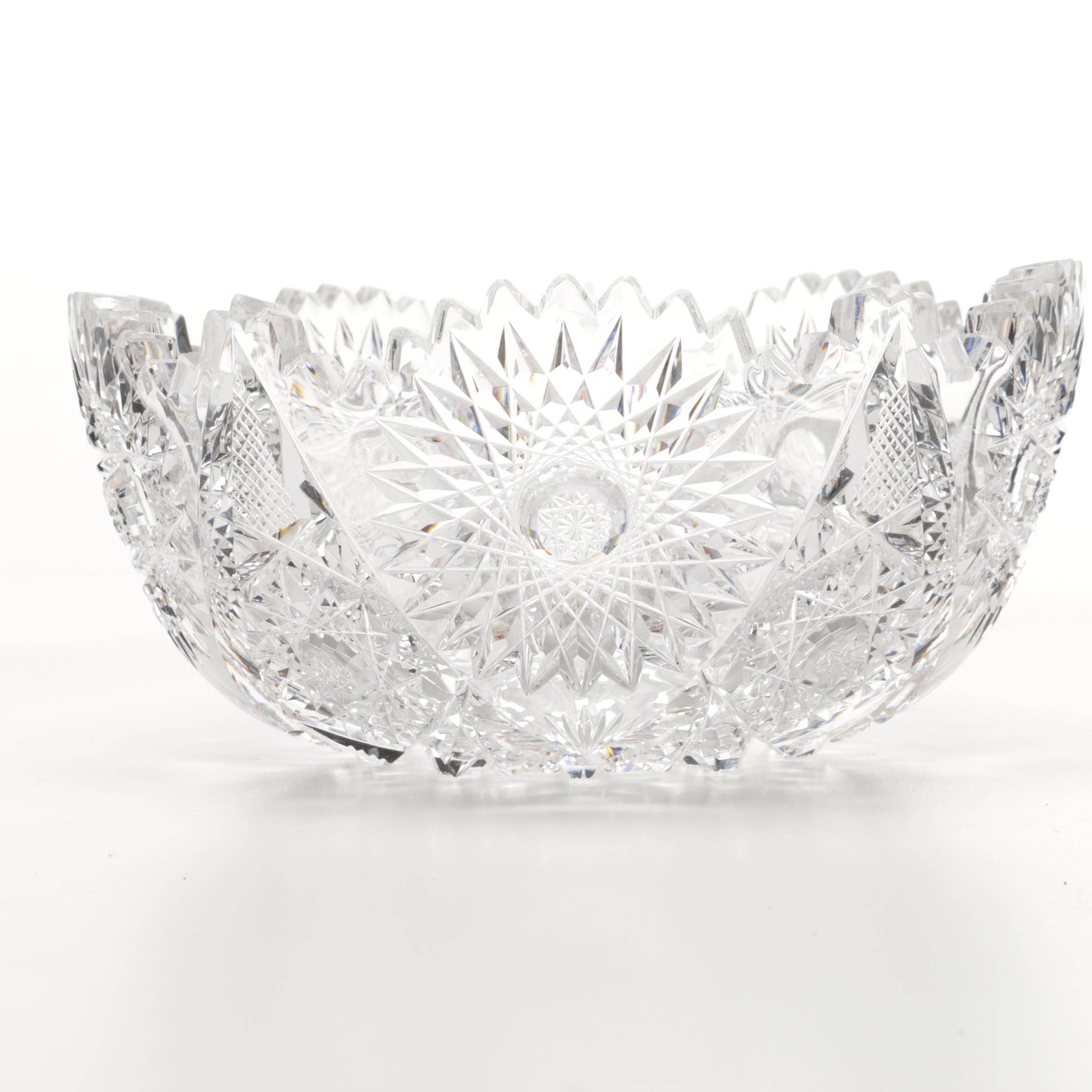 Gundy Clapperton Company Cut Crystal Glass Bowl