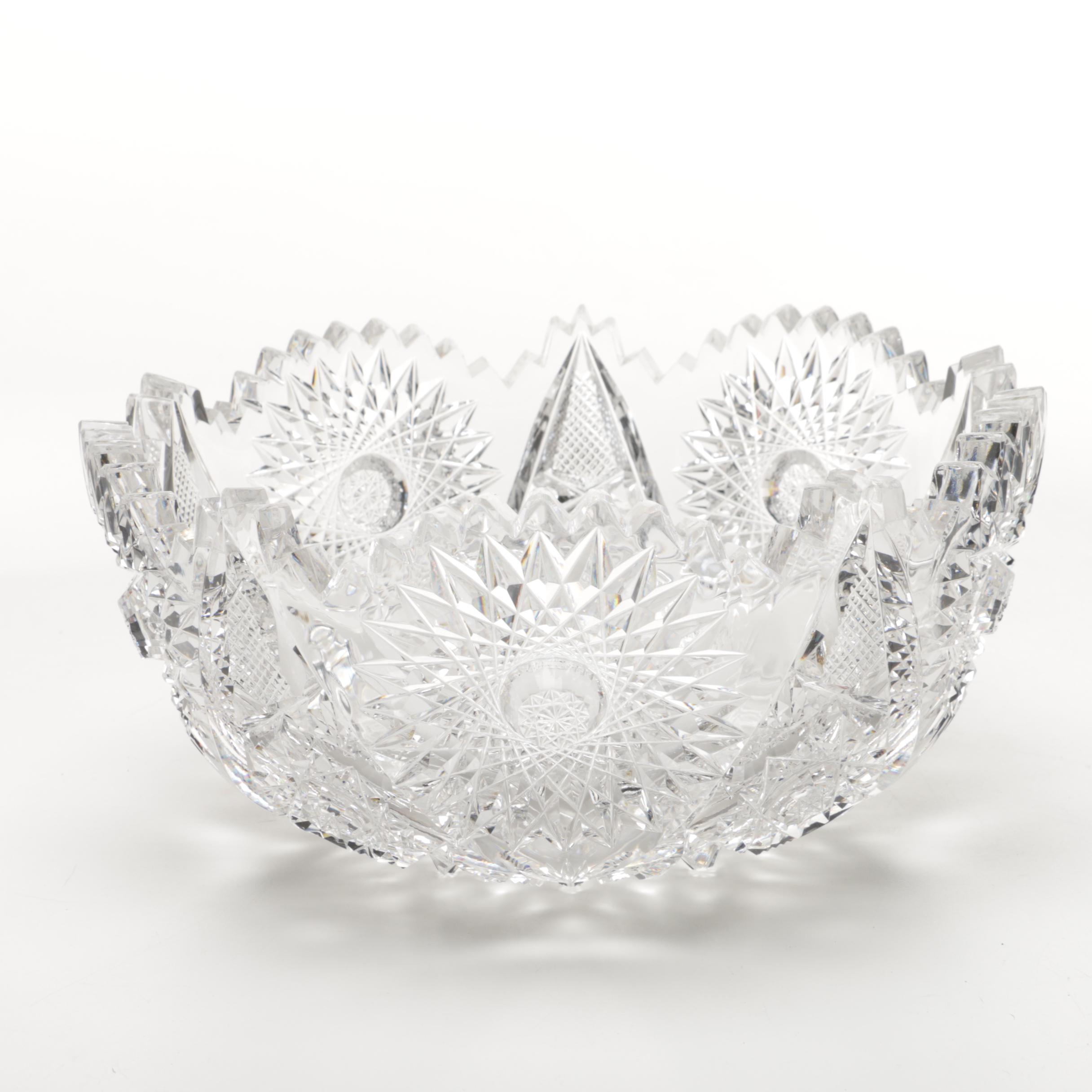 Gundy Clapperton Company Cut Crystal Glass Bowl