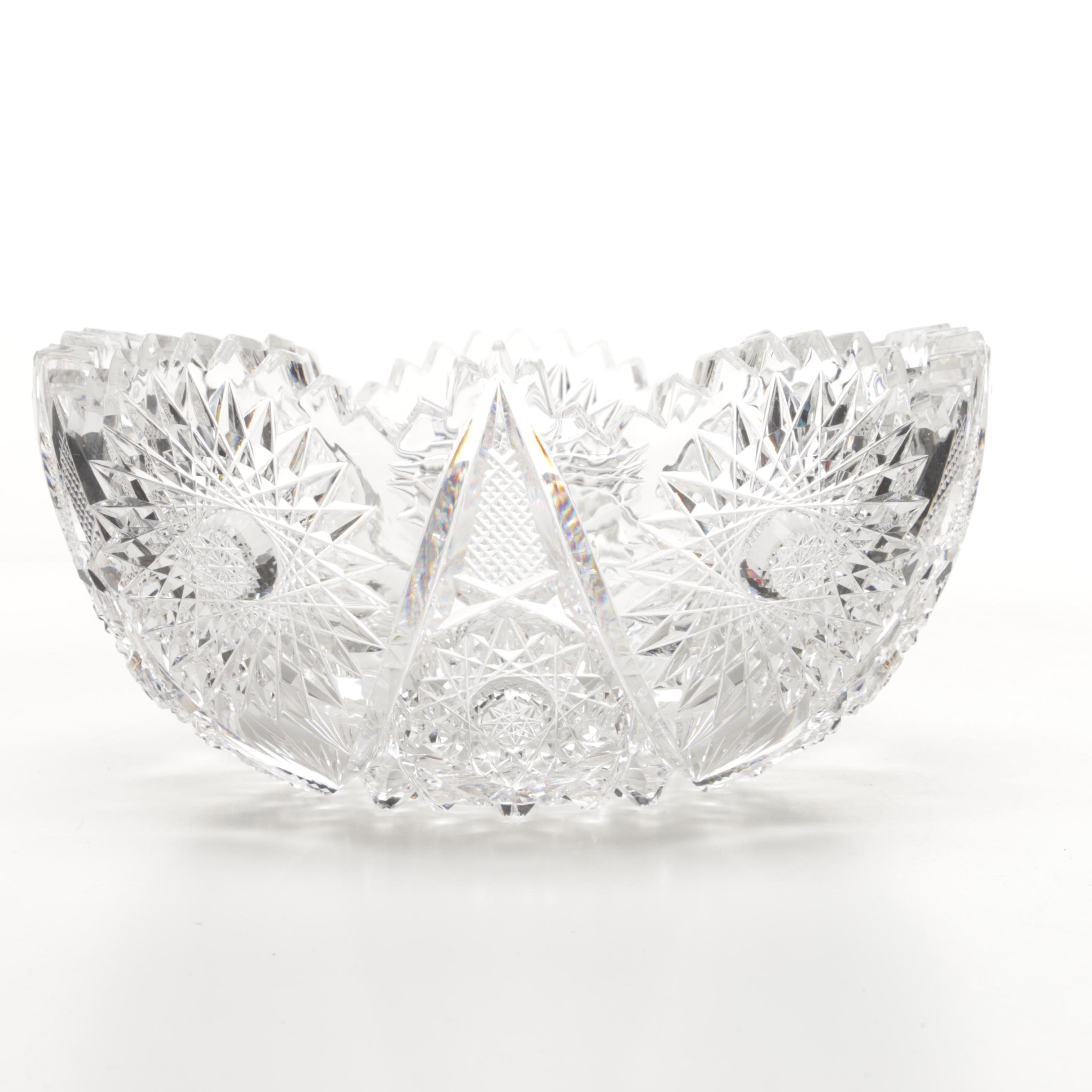 Gundy Clapperton Company Cut Crystal Glass Bowl