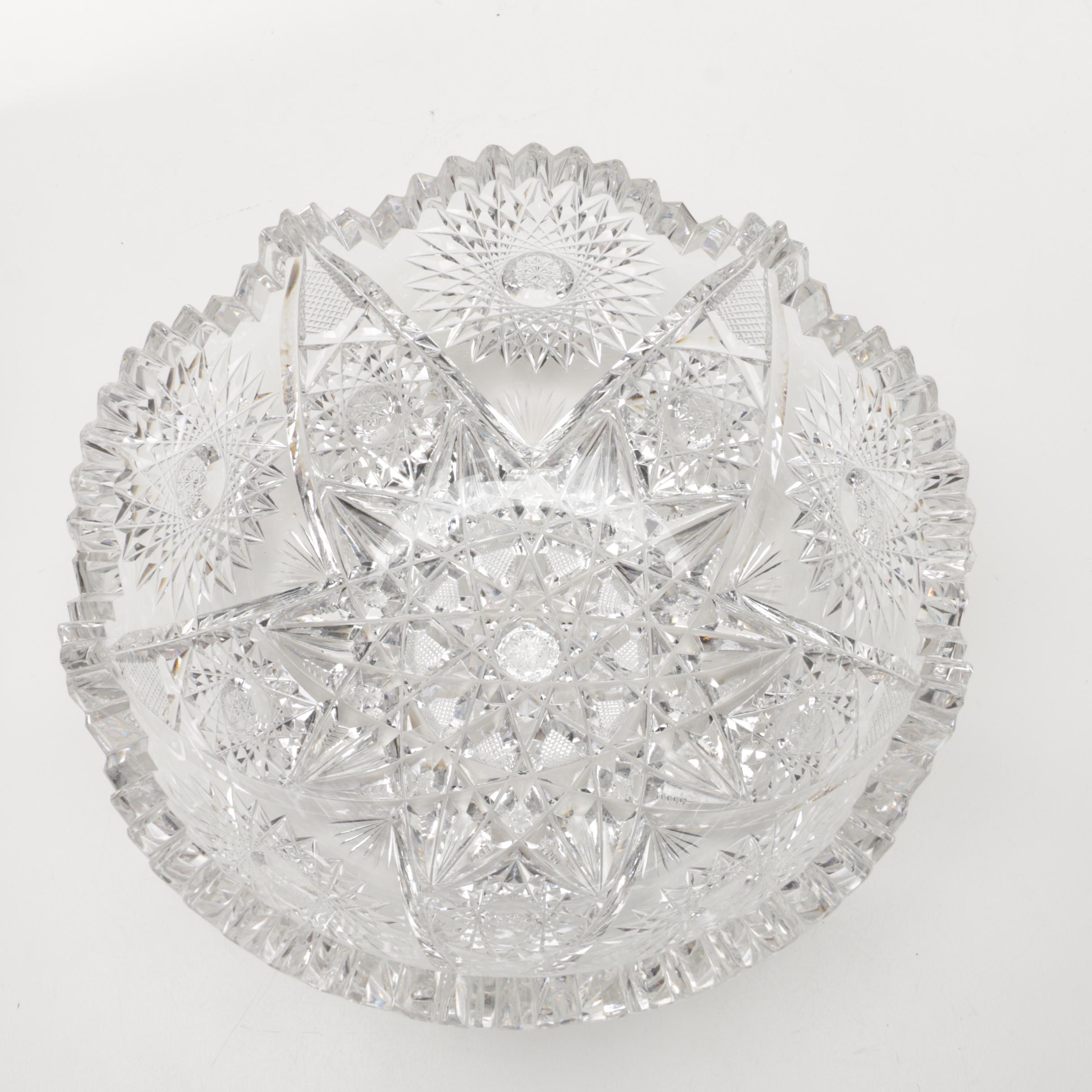 Gundy Clapperton Company Cut Crystal Glass Bowl