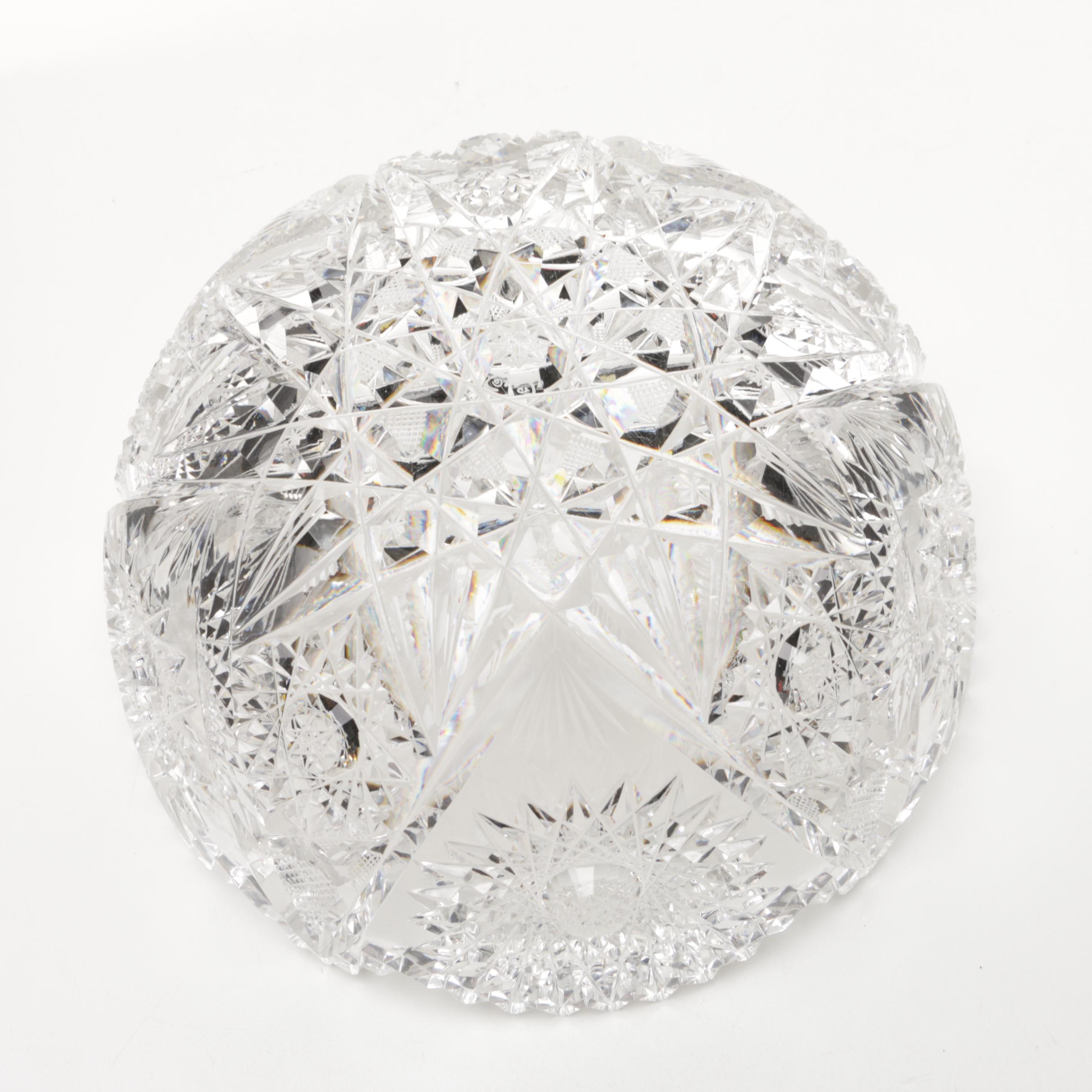 Gundy Clapperton Company Cut Crystal Glass Bowl
