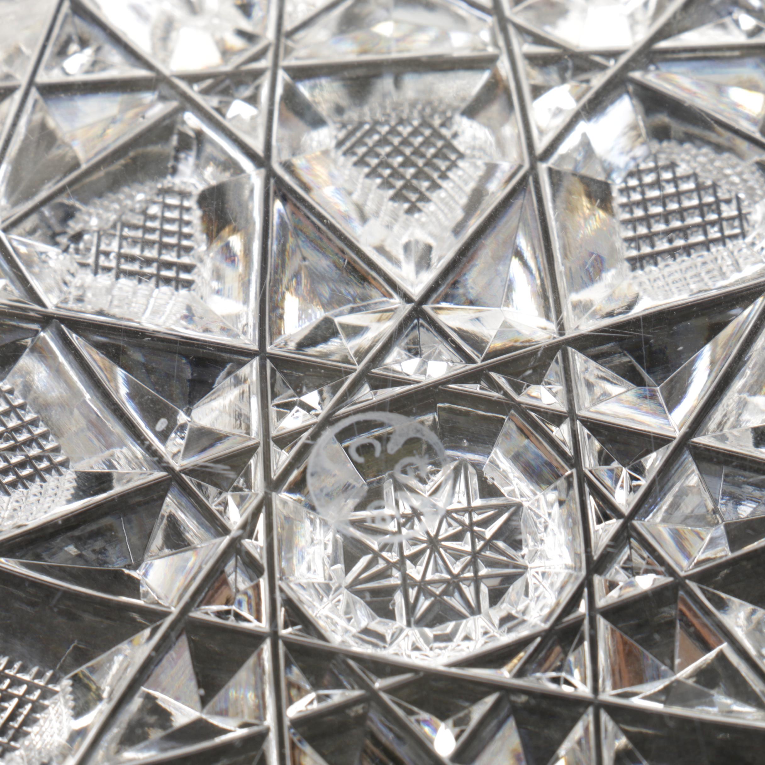 Gundy Clapperton Company Cut Crystal Glass Bowl