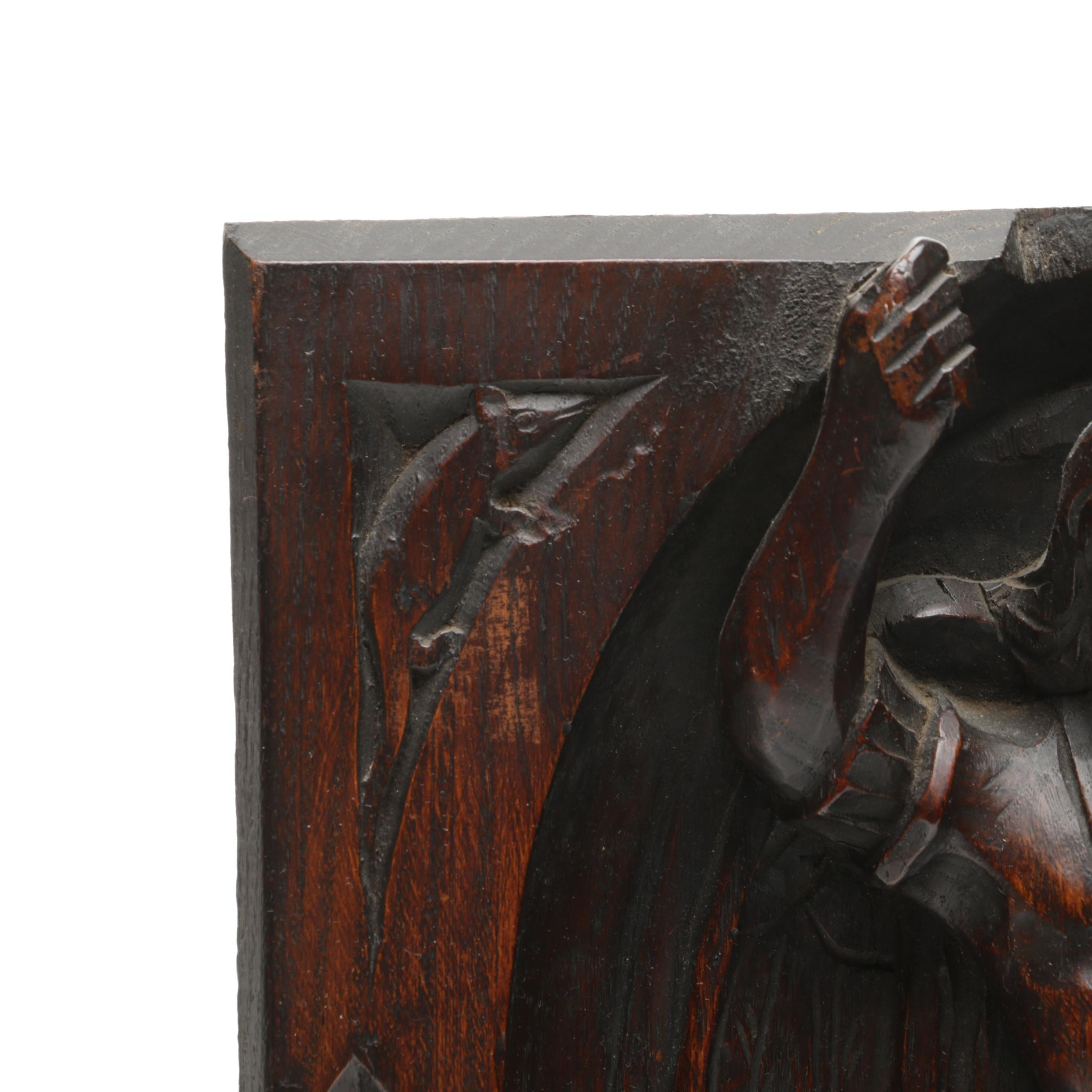 Decorative Wood Carving of Saint George