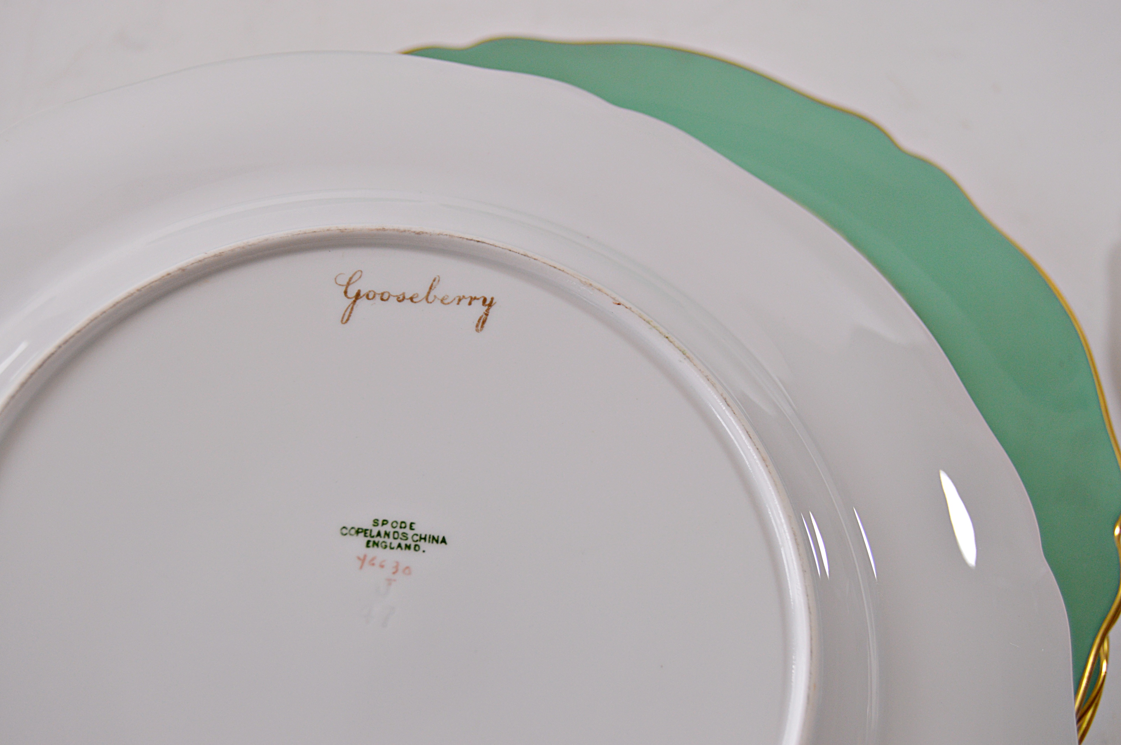 Set of Eight Vintage English Copeland Spode Fruit Themed Plates