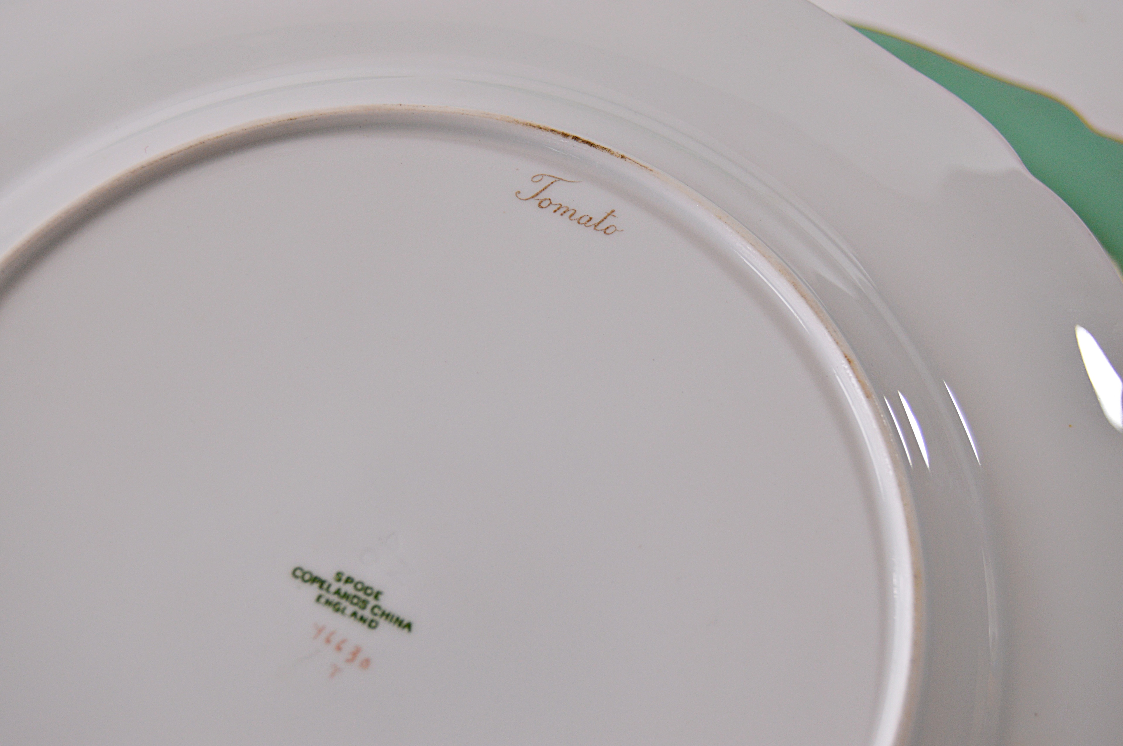 Set of Eight Vintage English Copeland Spode Fruit Themed Plates