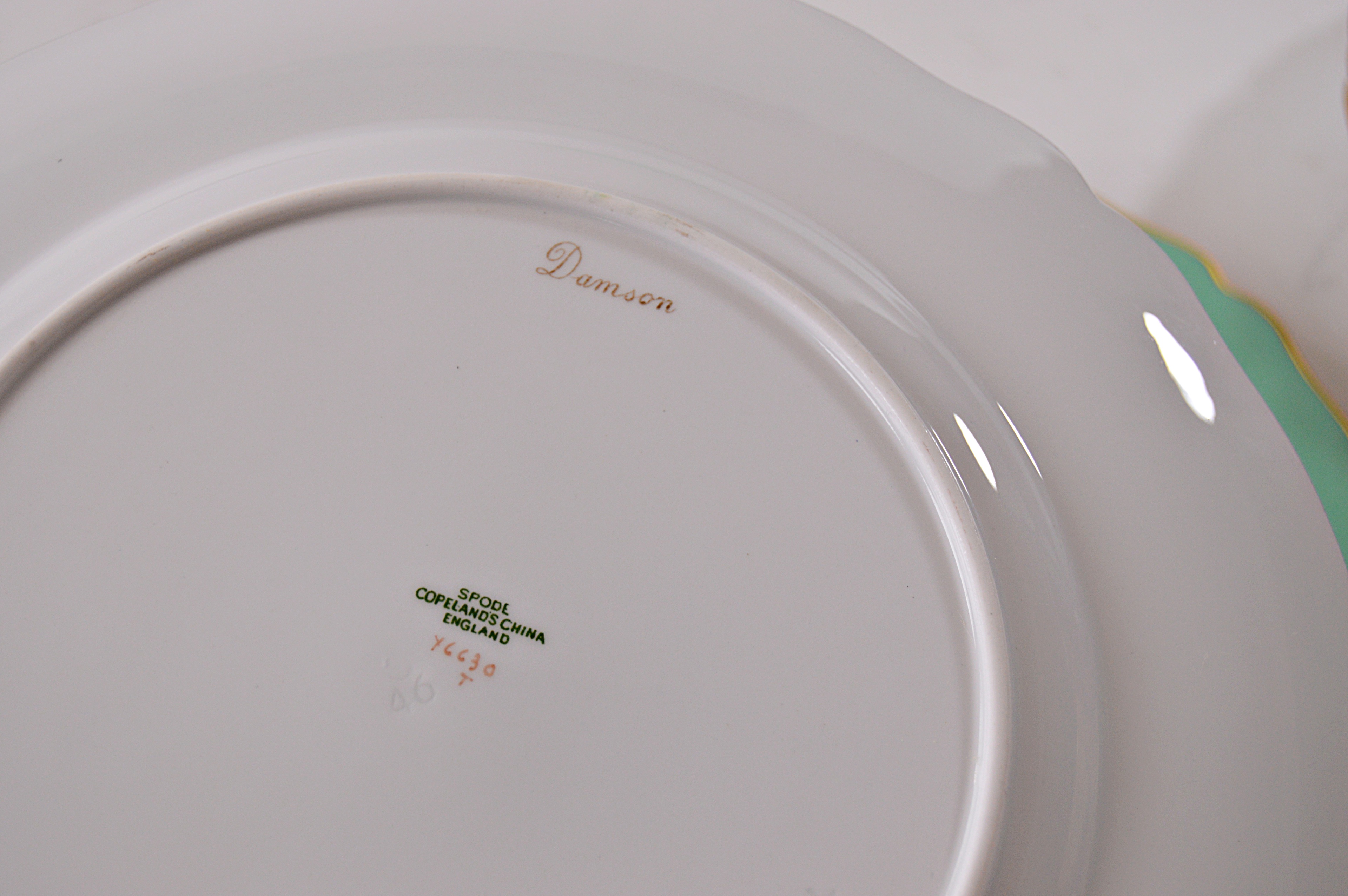 Set of Eight Vintage English Copeland Spode Fruit Themed Plates