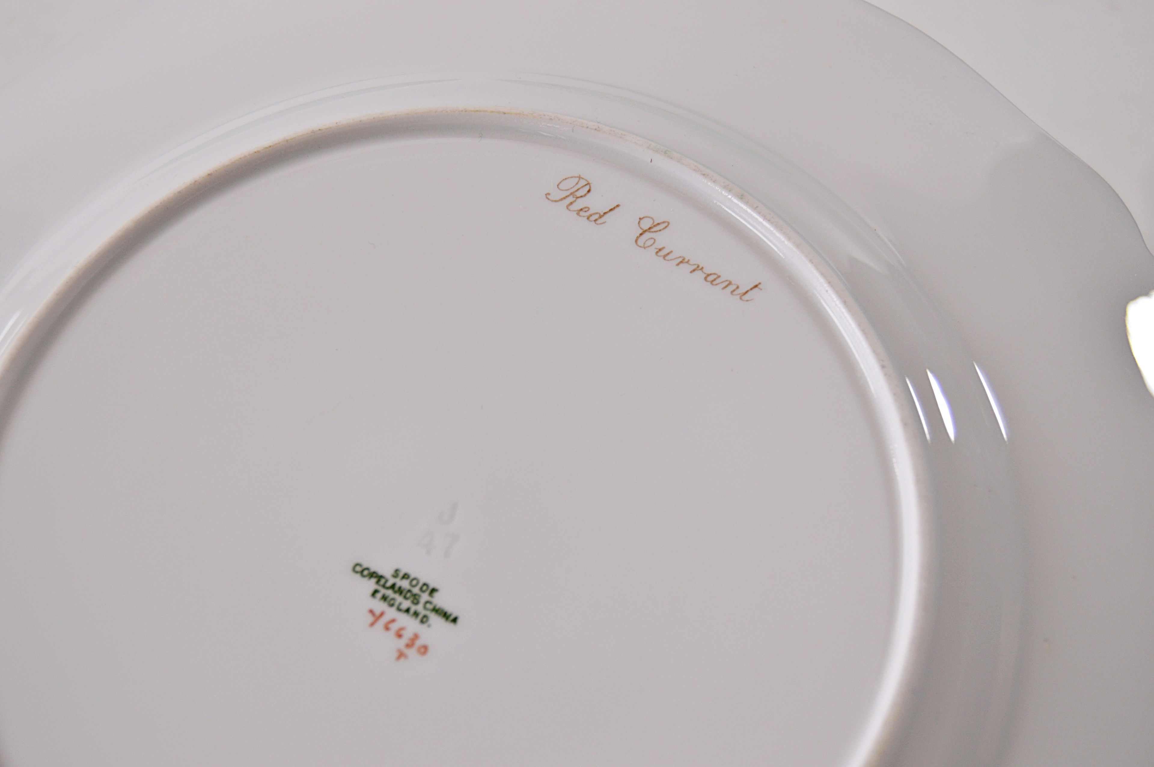 Set of Eight Vintage English Copeland Spode Fruit Themed Plates