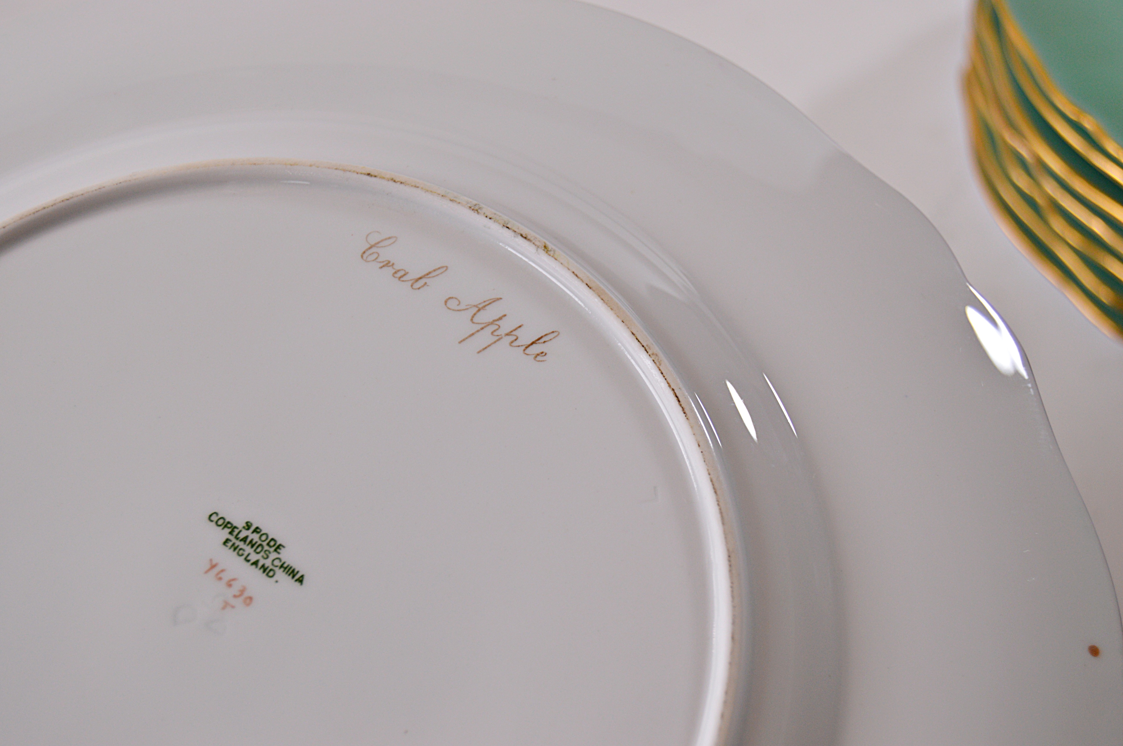 Set of Eight Vintage English Copeland Spode Fruit Themed Plates