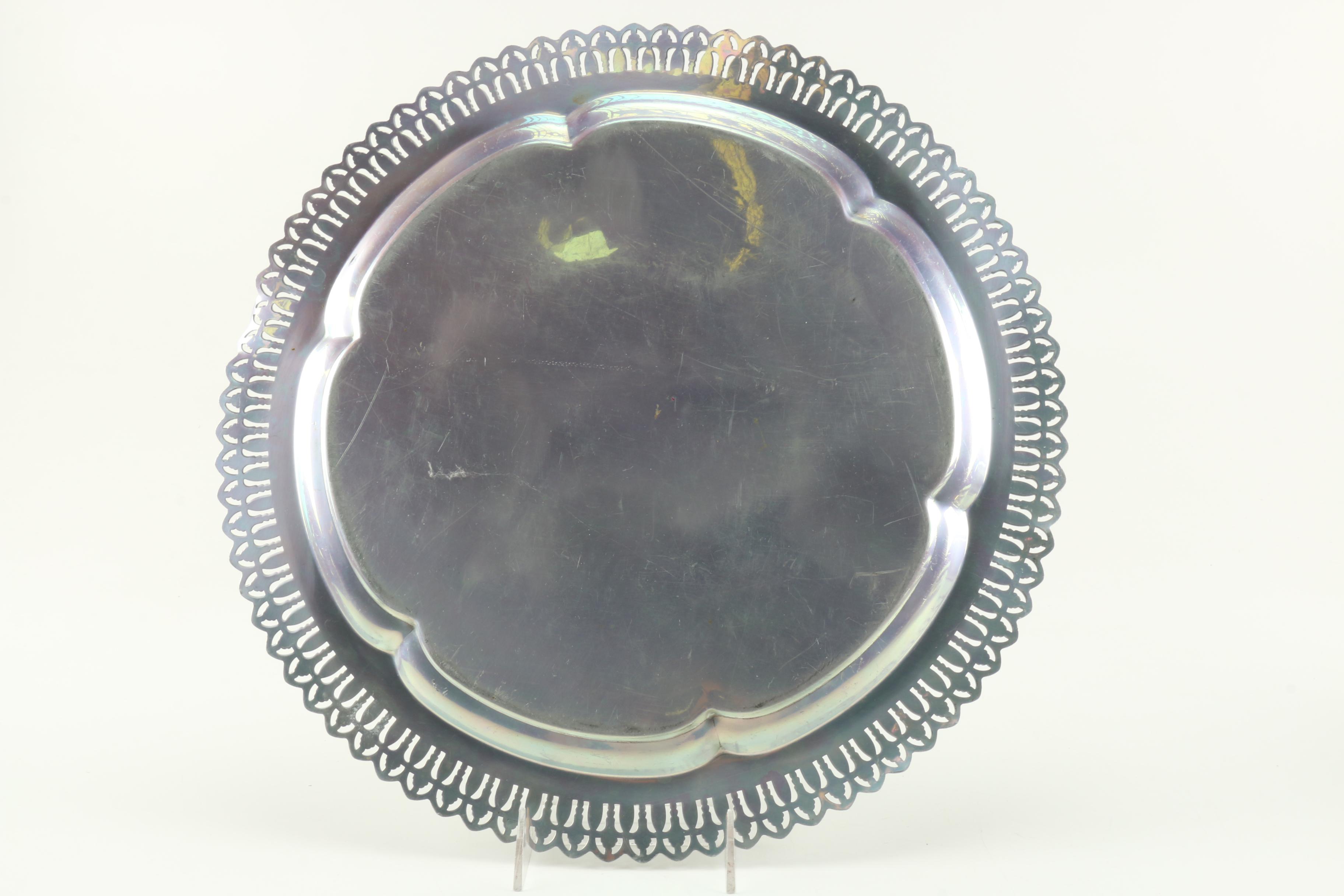 Assortment of SIlver Tone Servingware
