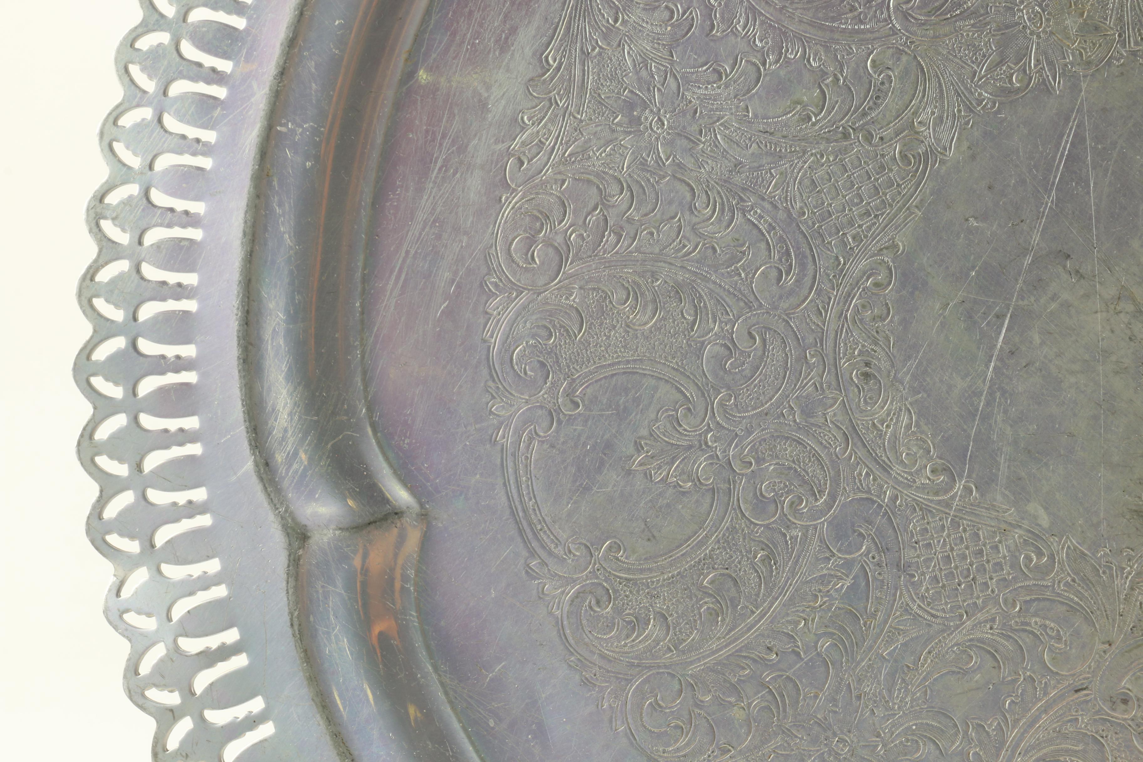 Assortment of SIlver Tone Servingware
