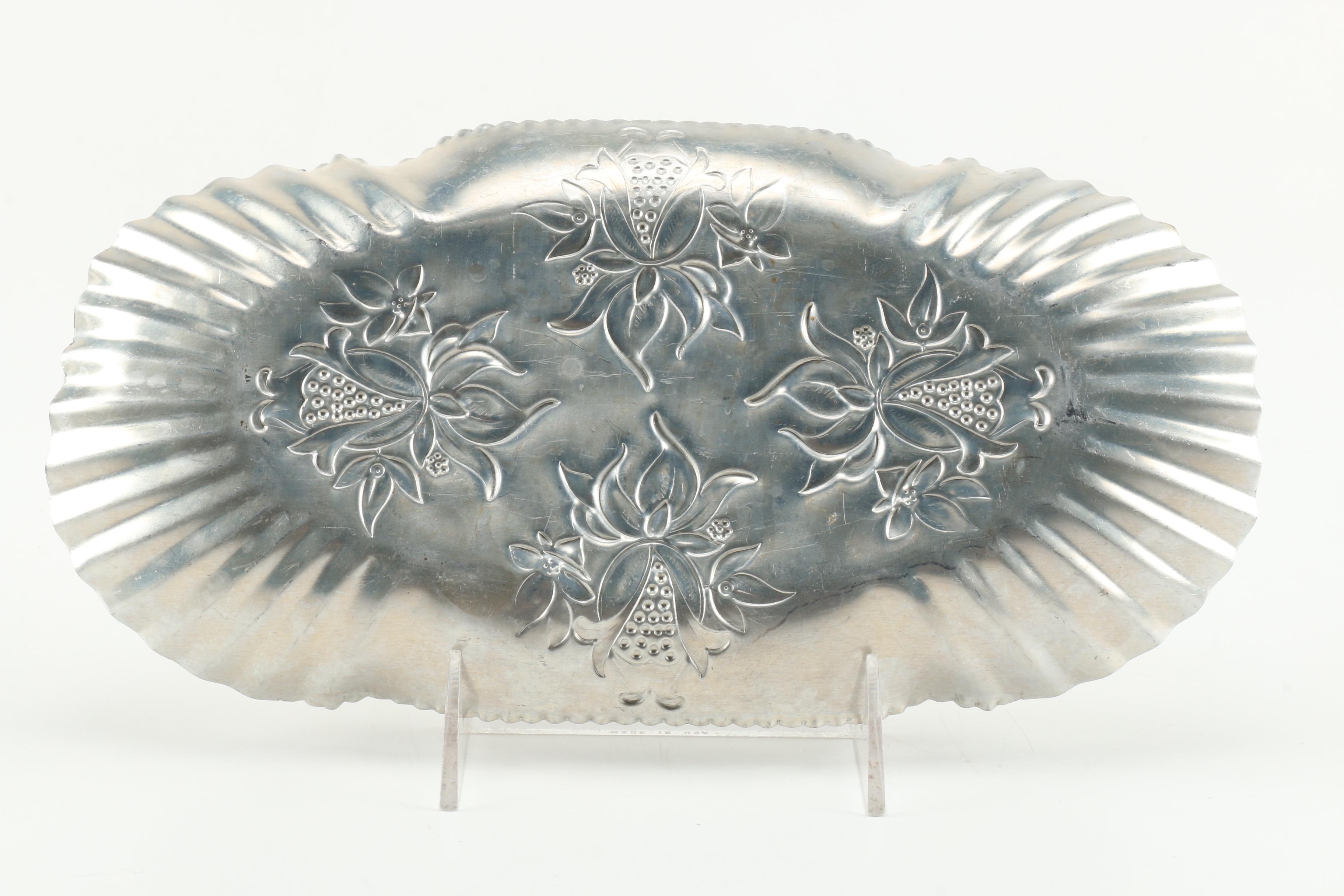 Assortment of SIlver Tone Servingware