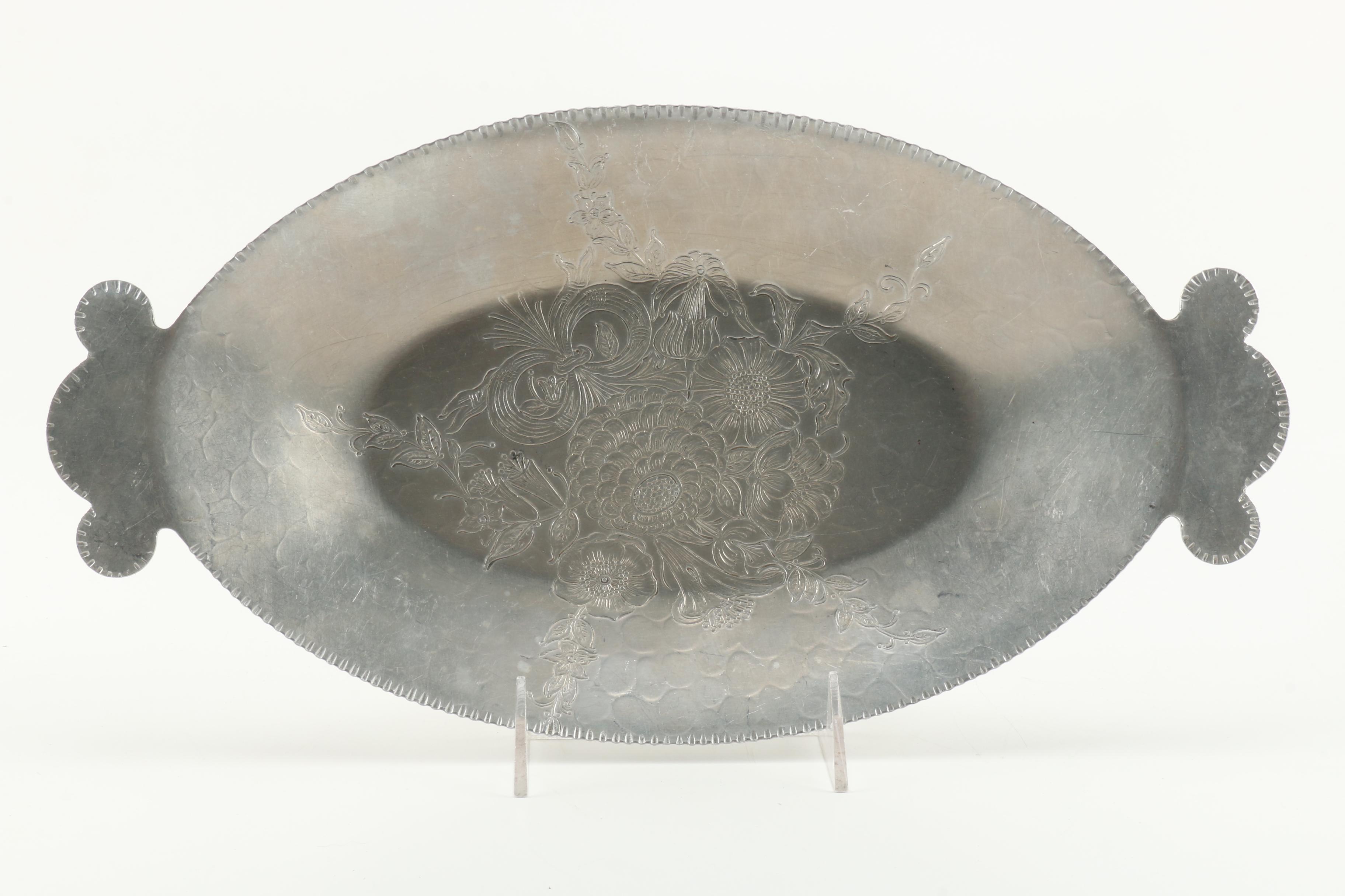 Assortment of SIlver Tone Servingware