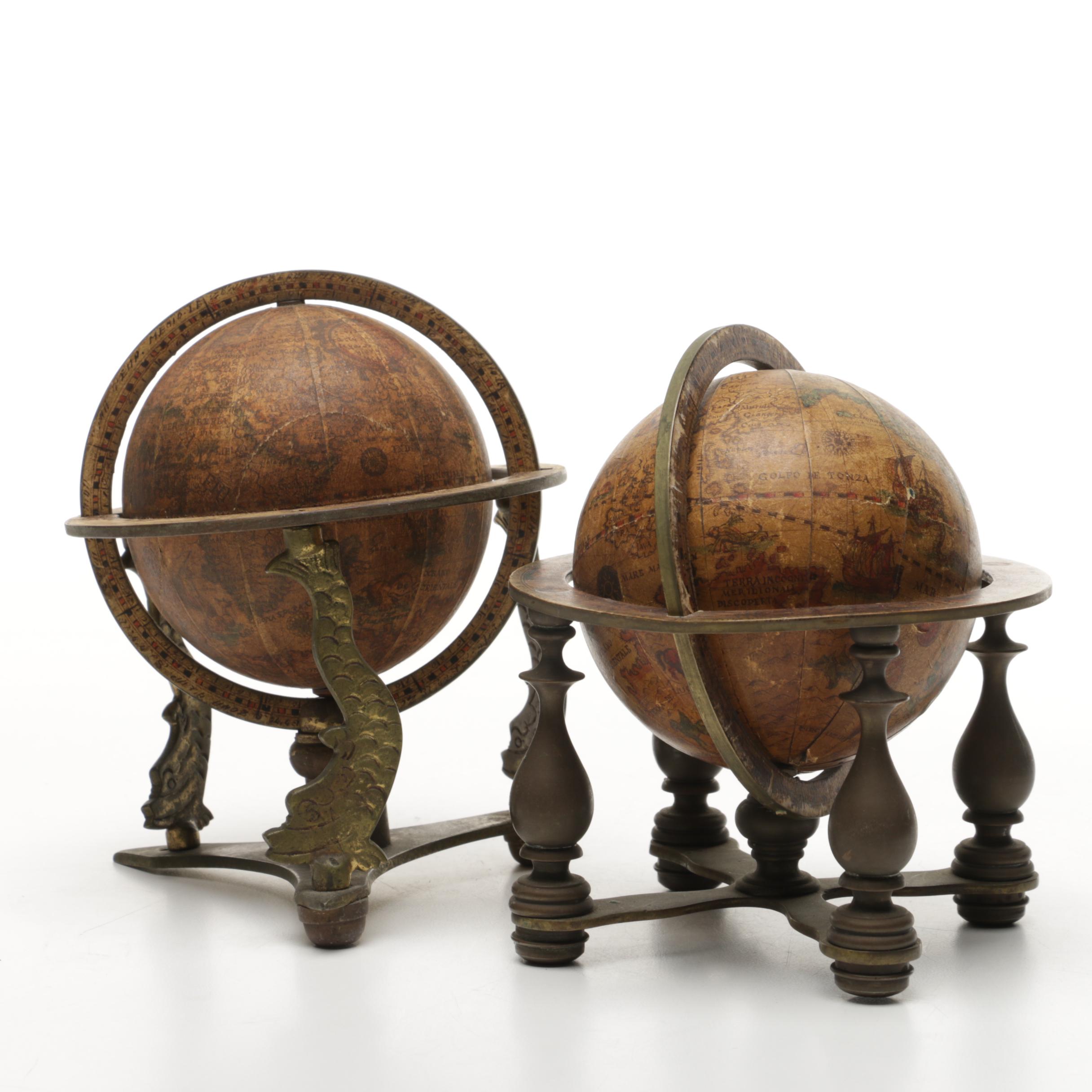 Vintage Tabletop Political Globes