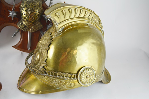 Late 19th Century French Helmet and Weaponry