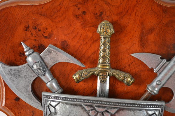 Late 19th Century French Helmet and Weaponry