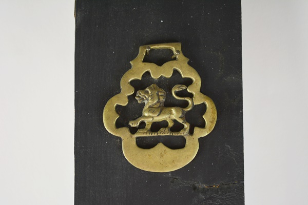 Decorative Brass Harness Ornaments Mounted on Board