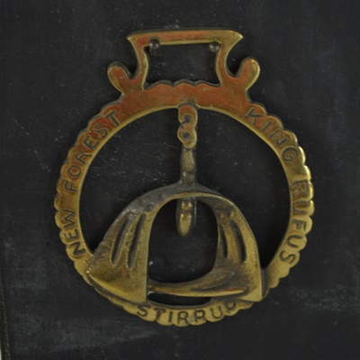 Decorative Brass Harness Ornaments Mounted on Board