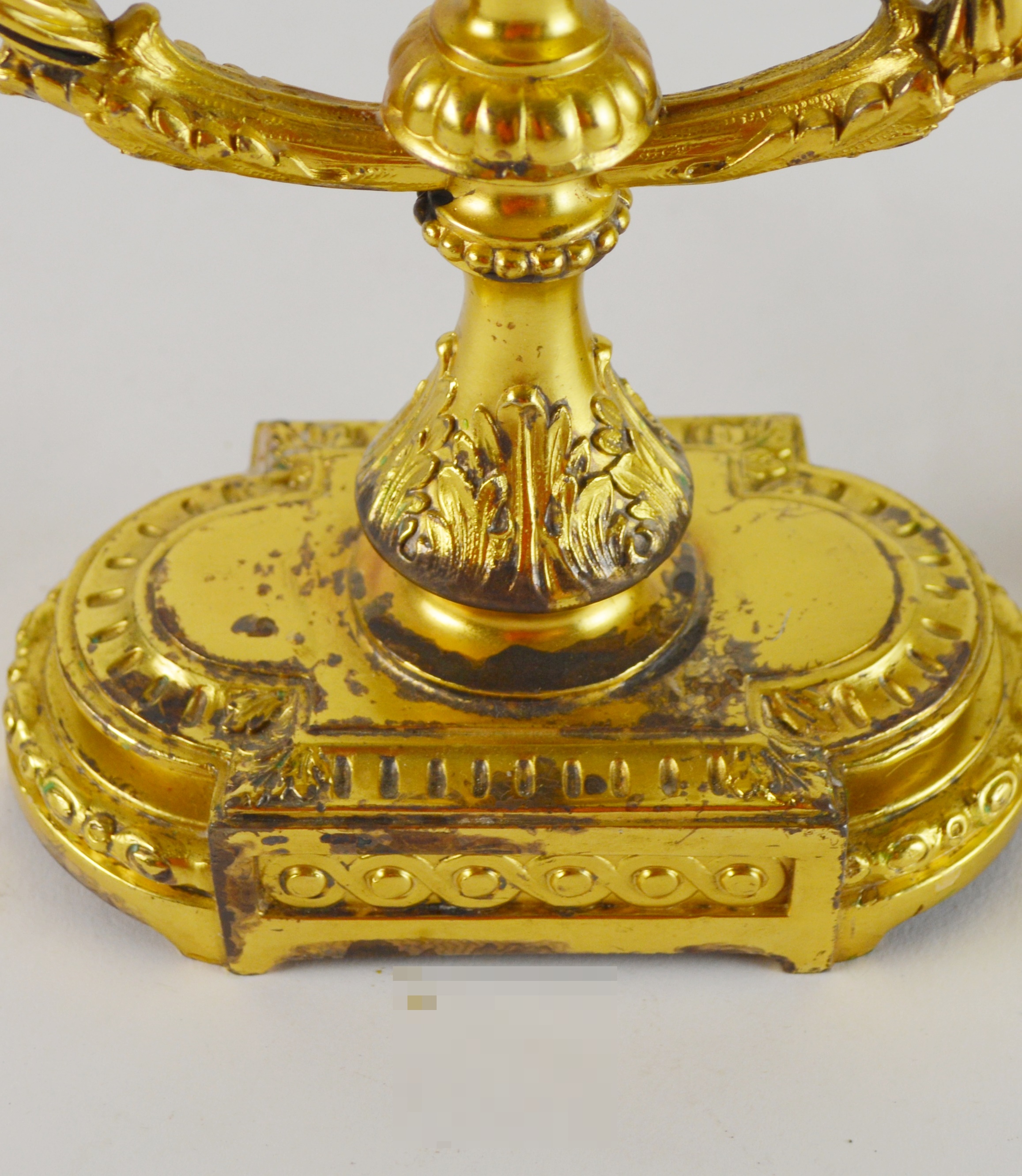 Pairpoint Brass and Crystal Candelabra and Centerpiece Bowl