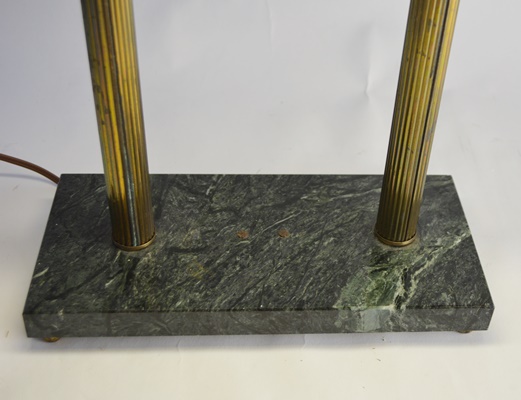 Antique Brass and Marble Desk Lamp