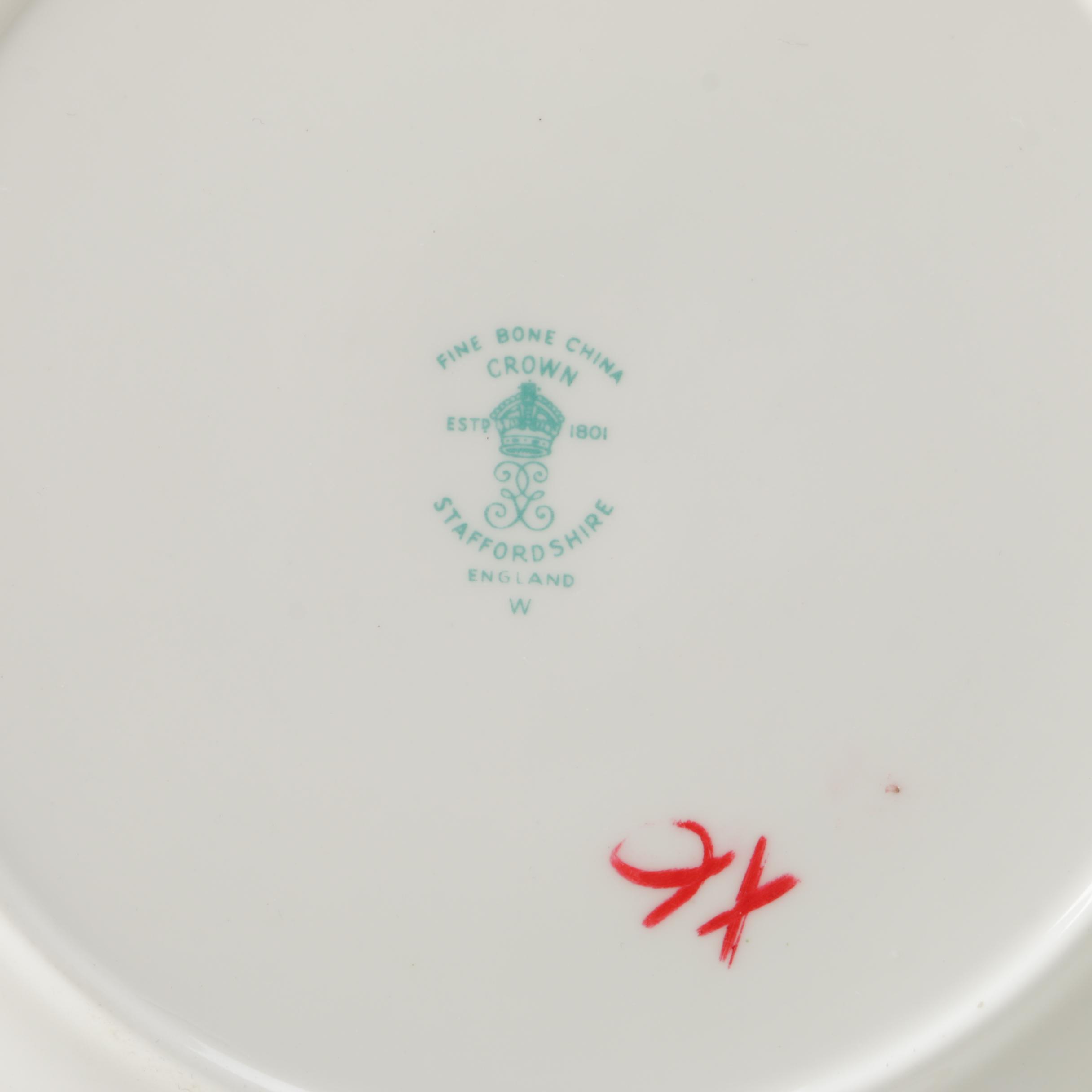 Crown Staffordshire Fine Bone China Yellow Daisy Dishware