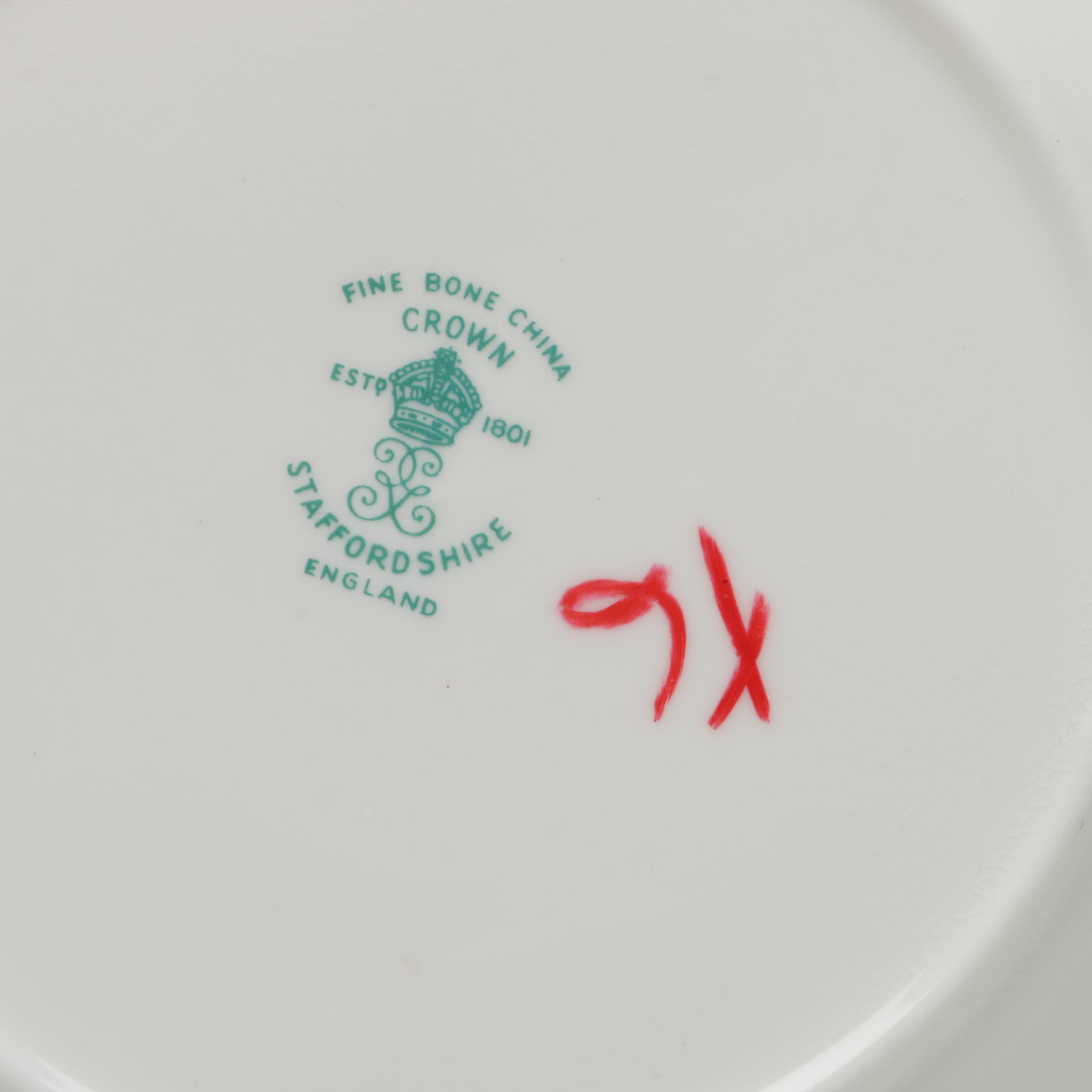 Crown Staffordshire Fine Bone China Yellow Daisy Dishware