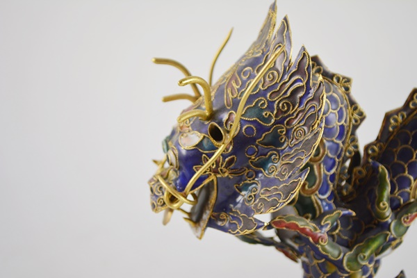 Chinese Cloisonné Dragon Statue
