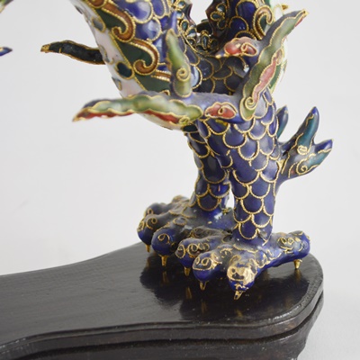 Chinese Cloisonné Dragon Statue