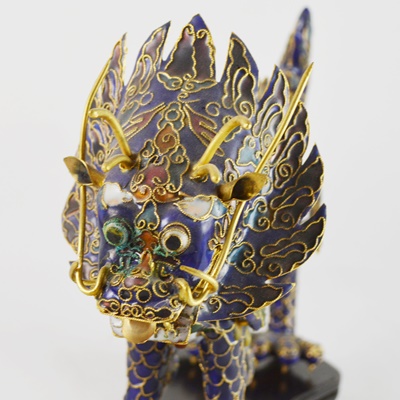 Chinese Cloisonné Dragon Statue
