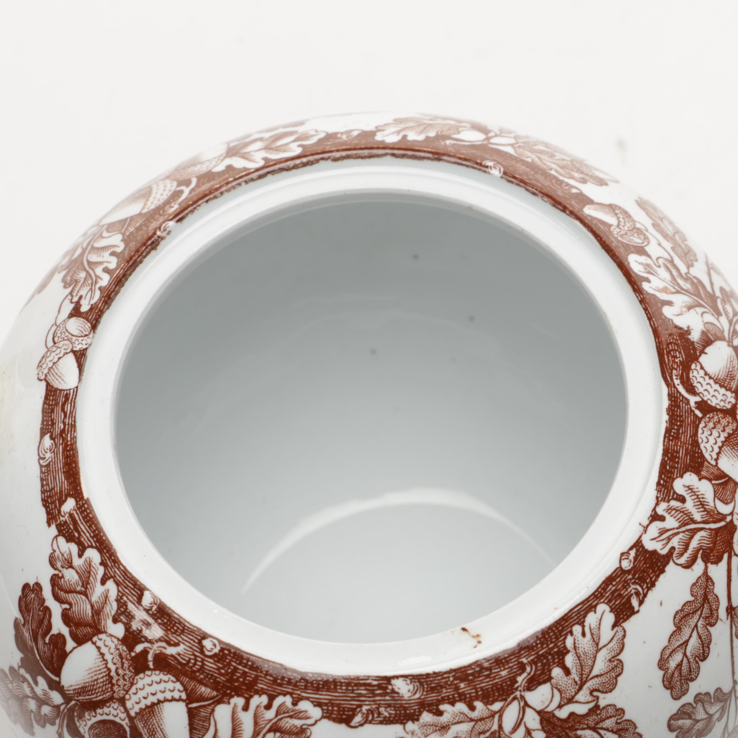 Late 19th Century W. T. Copeland  Teapot with Glass Coasters