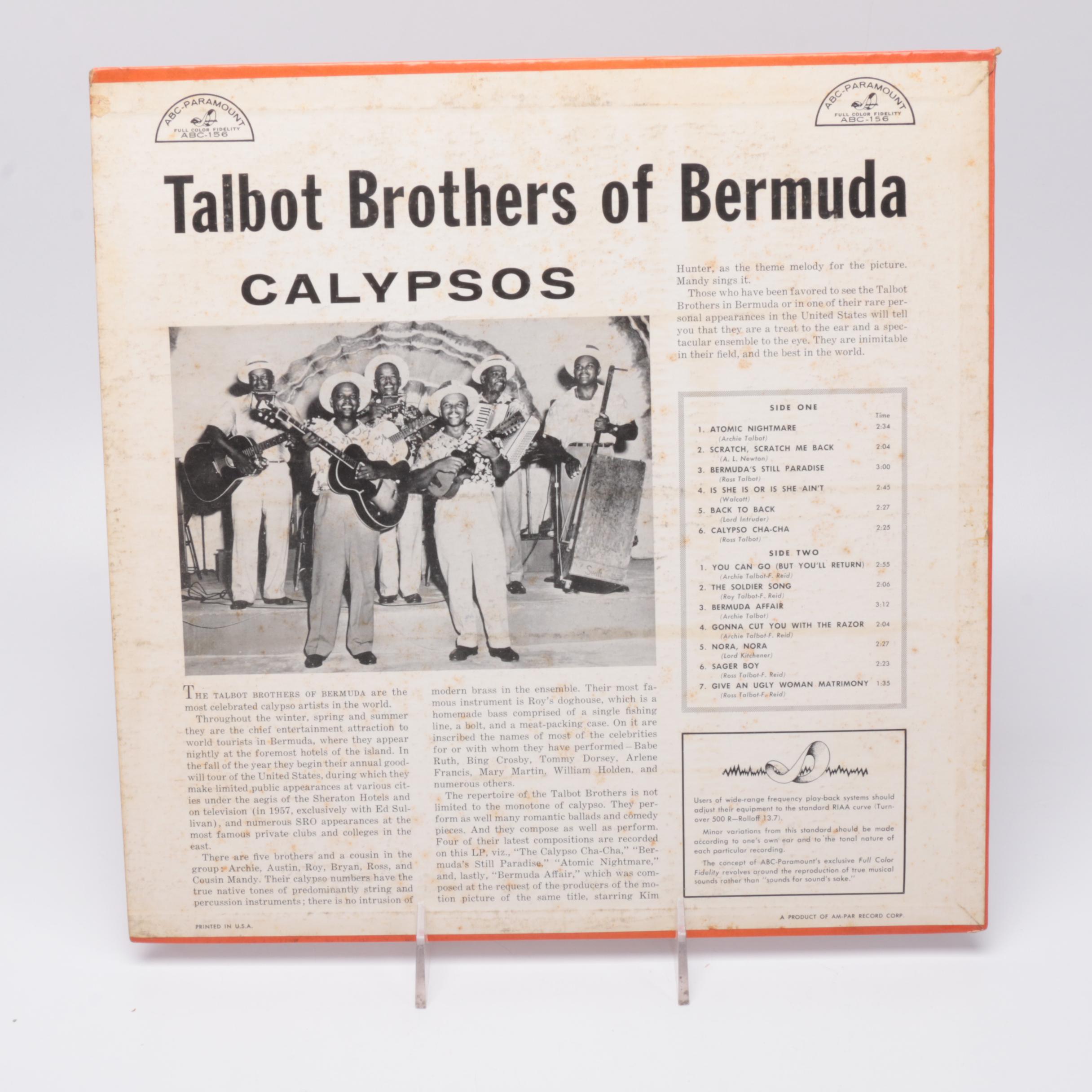 The Talbot Brothers of Bermuda, Other 1950s-'60s Calypso Records