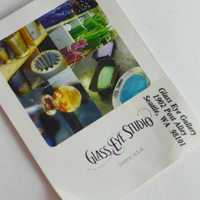 Glass Eye Blown Glass Paperweight and Ritzenhoff Blown Glass Clock