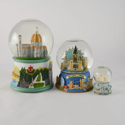 European Theme Snow Globes