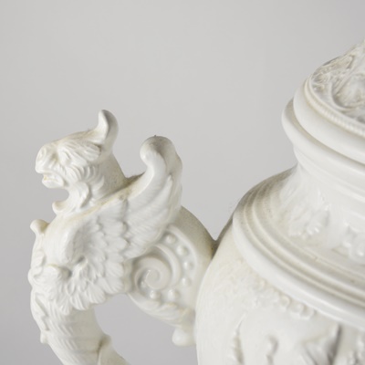 G. Kaiser German Porcelain Lidded Punch Bowl