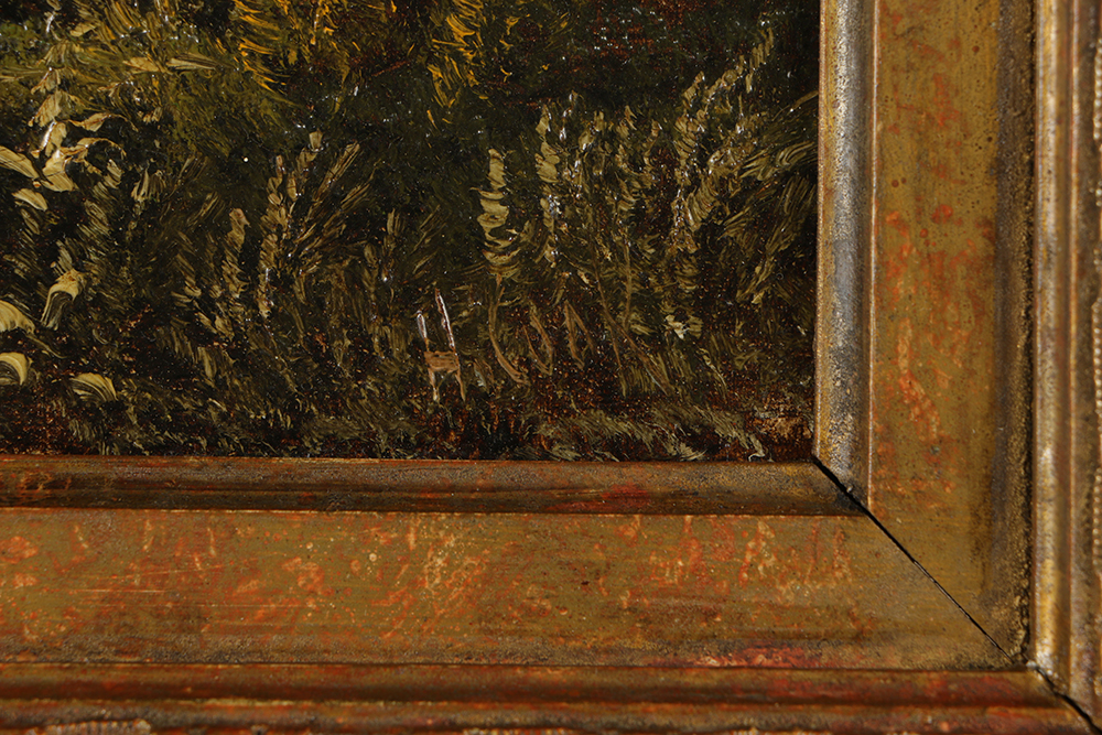 H. Cook Oil Painting on Canvas of Village Landscape