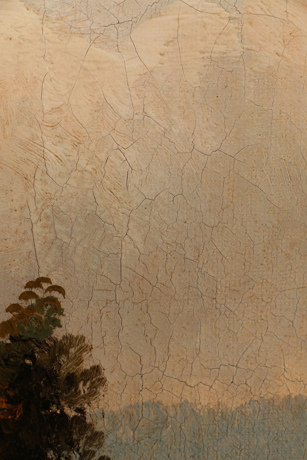 H. Cook Oil Painting on Canvas of Village Landscape