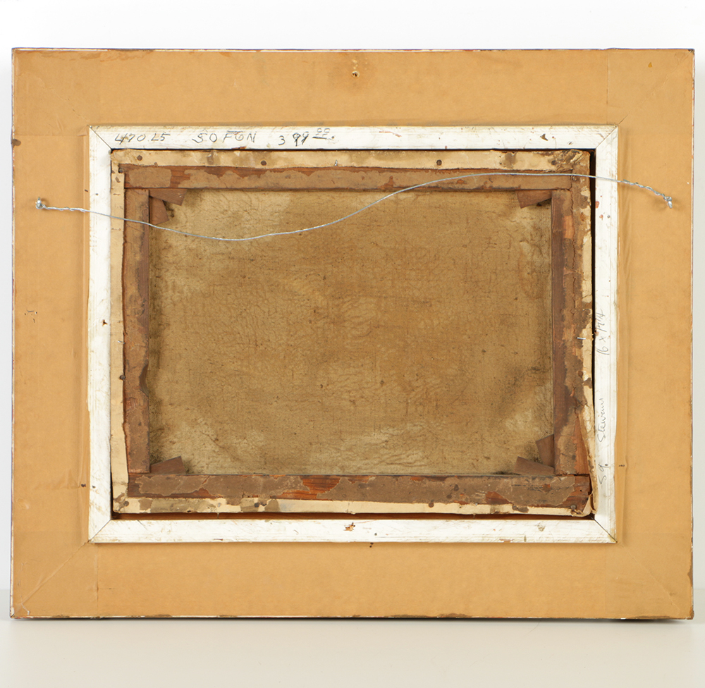 H. Cook Oil Painting on Canvas of Village Landscape