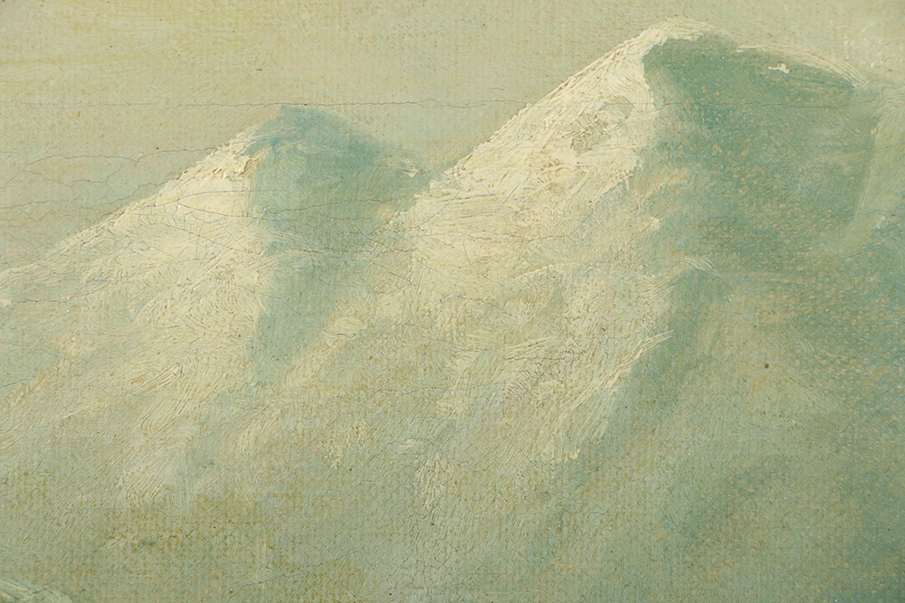 M.E. King Oil Painting on Canvas Romantic Landscape