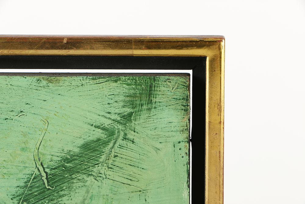 Donald Purdy Encaustic on Board of Abstract Floral Still Life