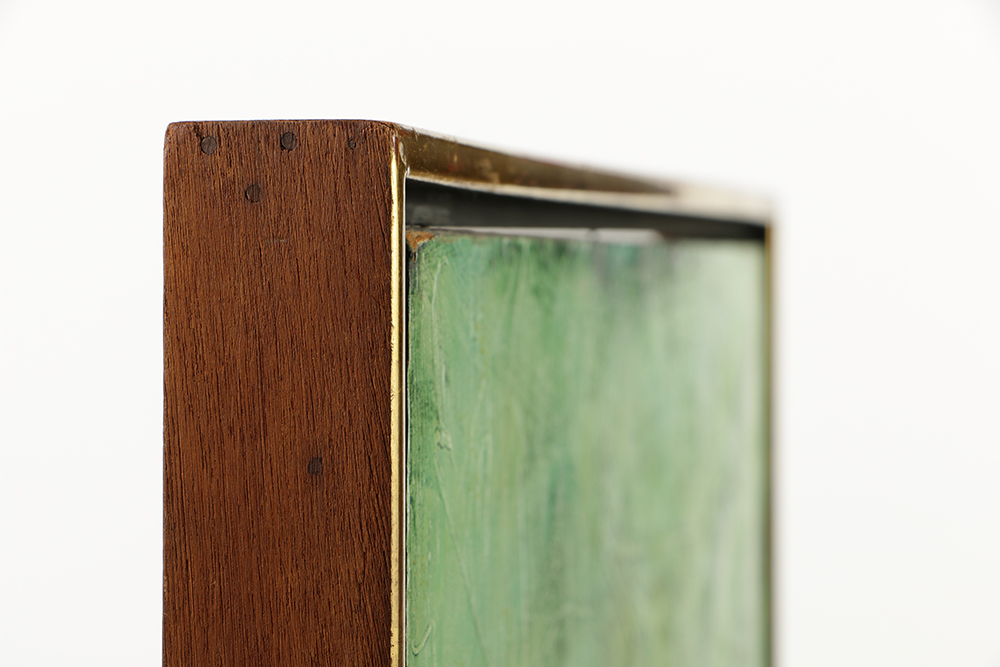 Donald Purdy Encaustic on Board of Abstract Floral Still Life