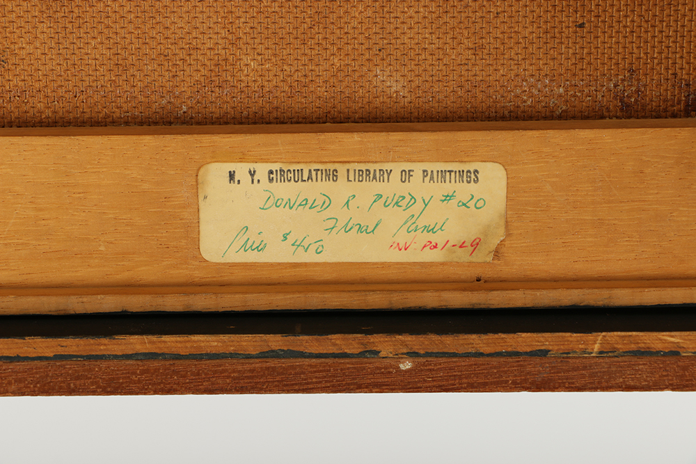 Donald Purdy Encaustic on Board of Abstract Floral Still Life