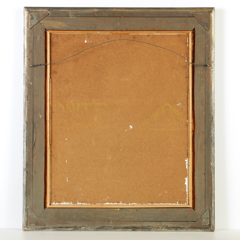 Donald Purdy Oil on Masonite Abstract Figural Composition