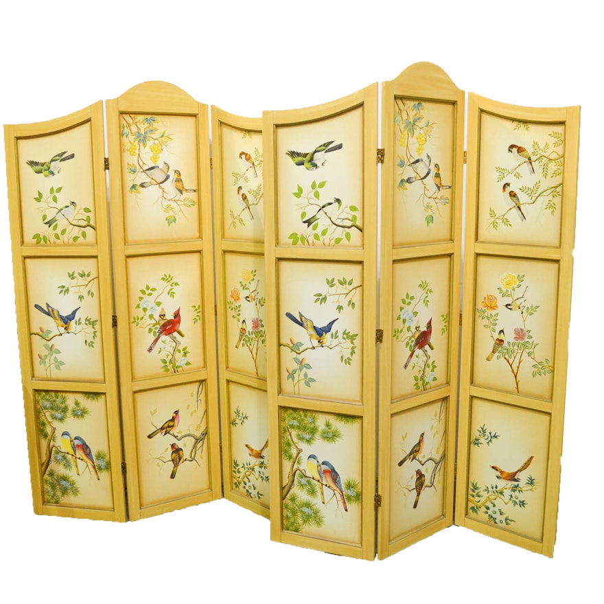 Bird-Decorated Room Dividers