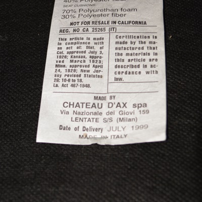 Italian Burgandy Leather Three Seat Sofa