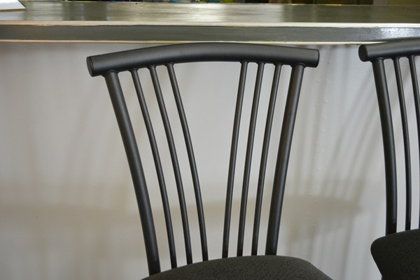 Pair of Art Deco Style Black Bar Stools