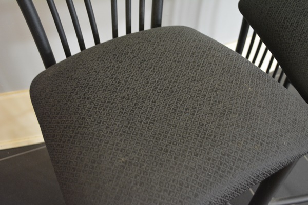 Pair of Art Deco Style Black Bar Stools